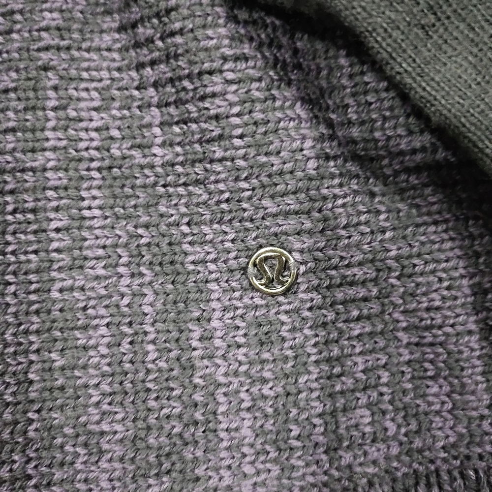 Lululemon wrap it up sweater cardigan size 12 purple merino wool - Picture 9 of 9